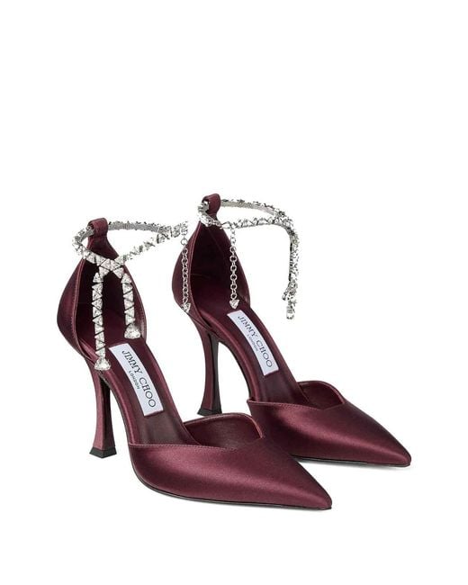 Jimmy Choo Purple Stevie 100 Sat