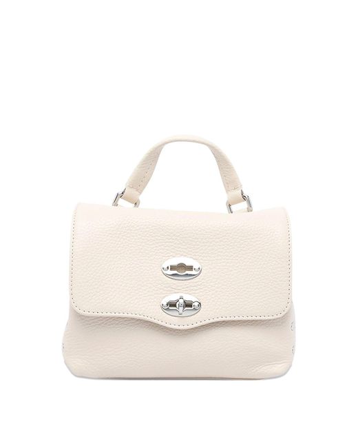 Zanellato White Postina Daily Baby Leather Handbag