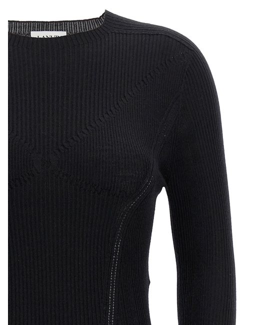 Lanvin Blue Ribbed Sweater
