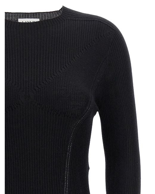 Lanvin Blue Ribbed Sweater