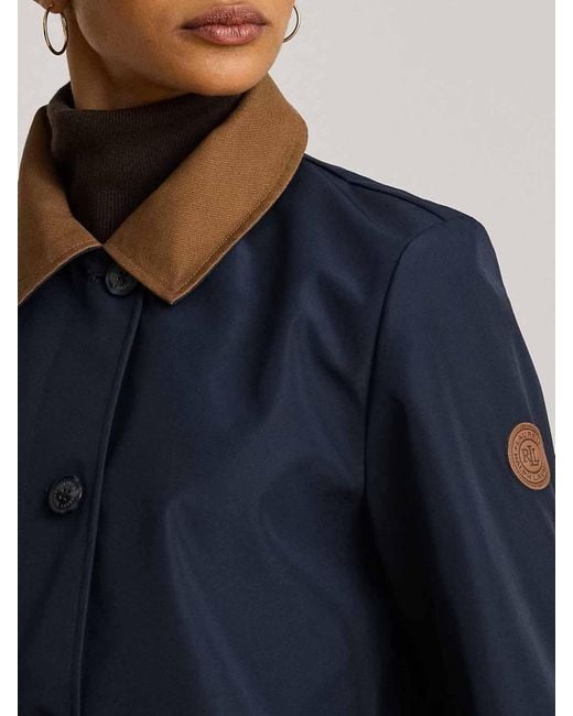 Ralph Lauren Blue Bnd Sh Jt Sb-Unlined-Coat-Bonded Rain