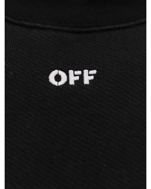 Off-White c/o Virgil Abloh Black Cotton Sweatshirt With Frontal Off Logo for men