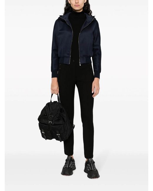 Moncler Black Trousers With Application