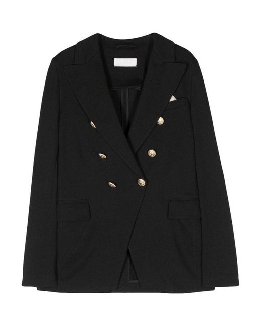 Circolo 1901 Black Oxford Double-breasted Jacket
