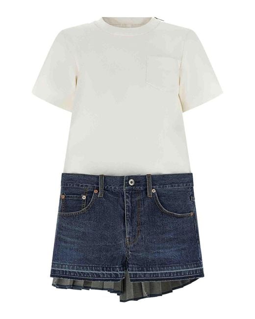 Sacai Blue Denim Dress
