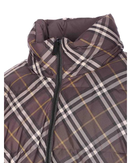 Burberry Brown Reversible Down Jacket for men