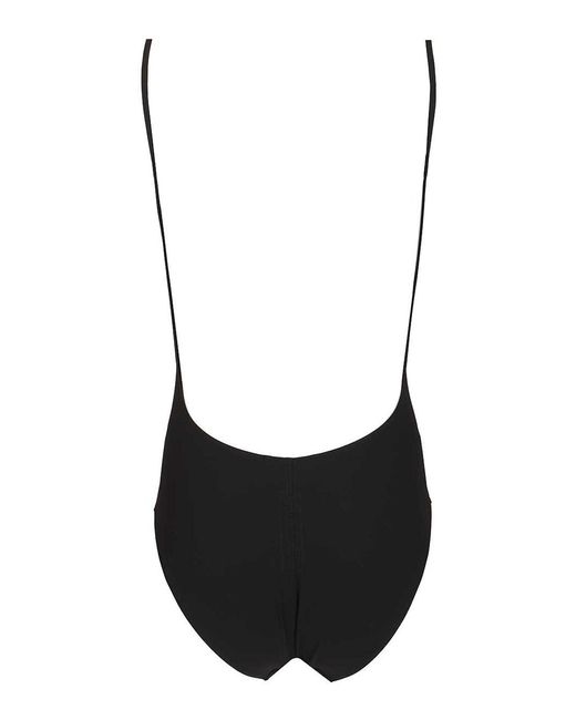 Rick Owens Black Temple One-Piece Swimsuit