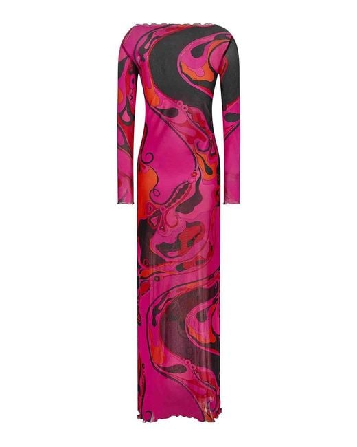 Emilio Pucci Red Orchidee Dress
