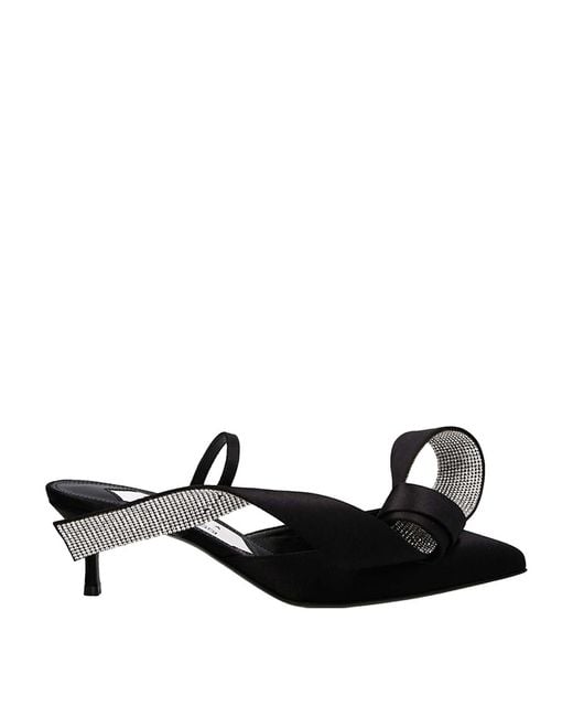 Sergio Rossi Black Leather Mules