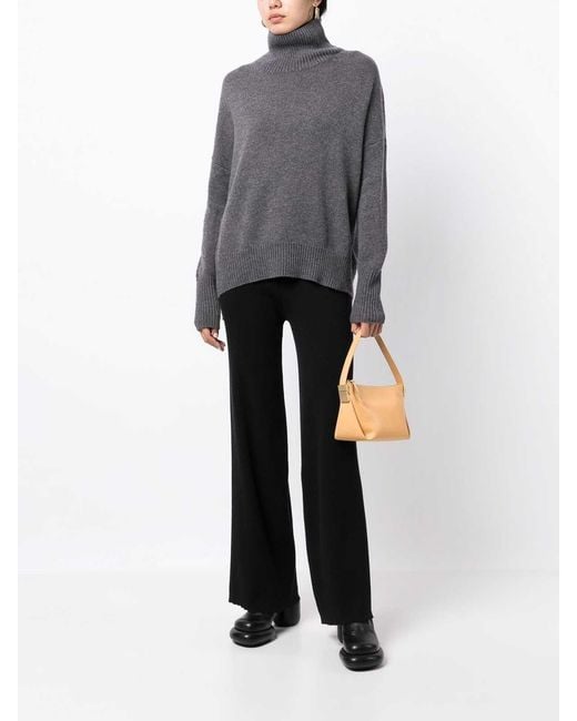 Lisa Yang Gray Heidi Cashmere Turtle-Neck Jumper