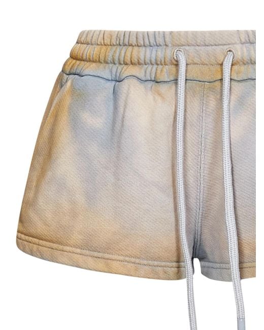 Off-White c/o Virgil Abloh Natural And Ice-Colored Tie-Dye Cotton Shorts