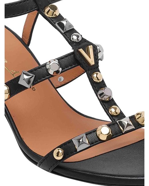 Via Roma 15 Metallic Pump Sandals