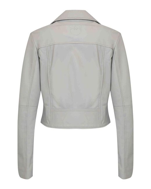 Pinko Gray New Sensitive Biker Jacket