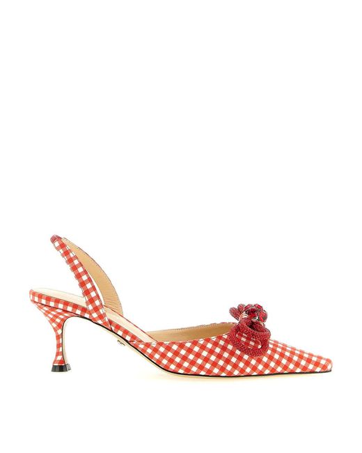 Mach & Mach Pink Double Bow Slingback
