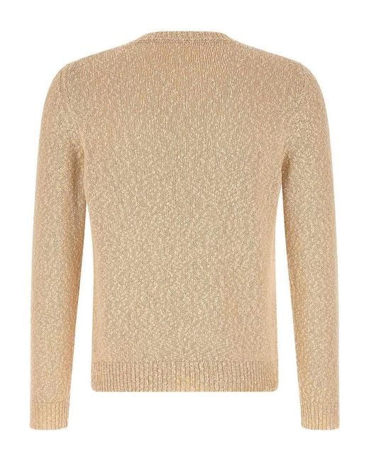 Zanone Natural Two-Tone Yarn Sweater for men