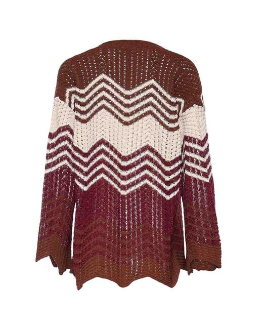 Akep Red Chevron Cardigan