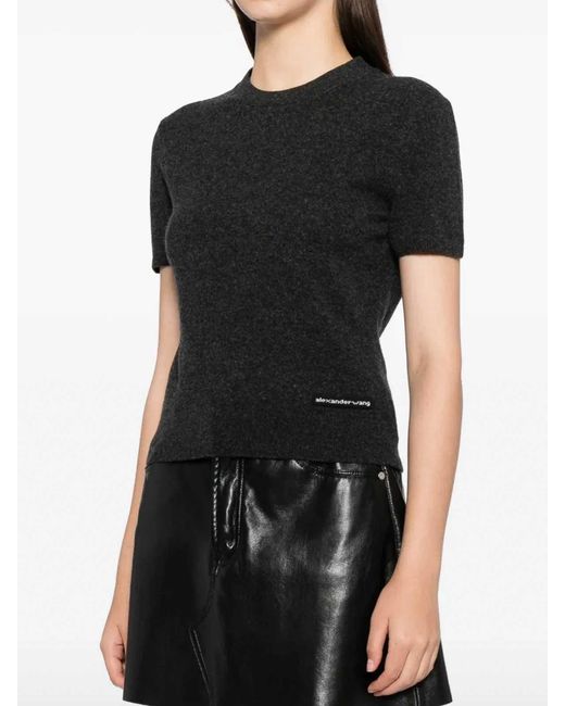 Alexander Wang Black Wool T-Shirt
