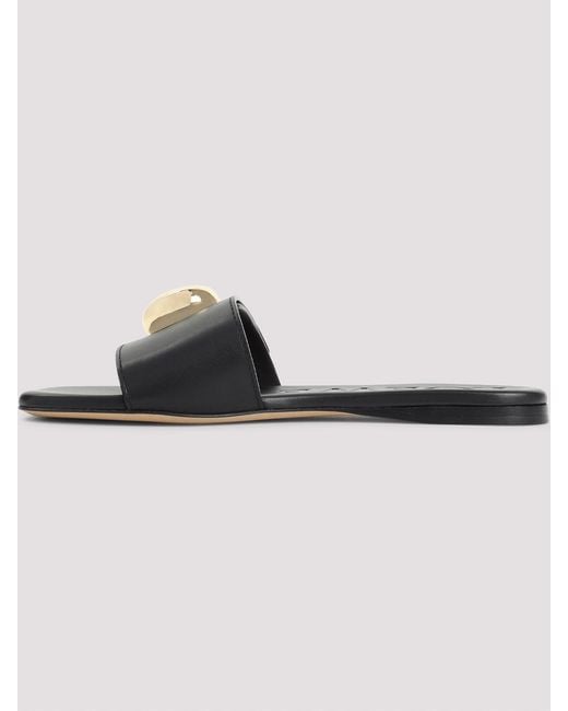 Loewe White Pebble Slide Sandals