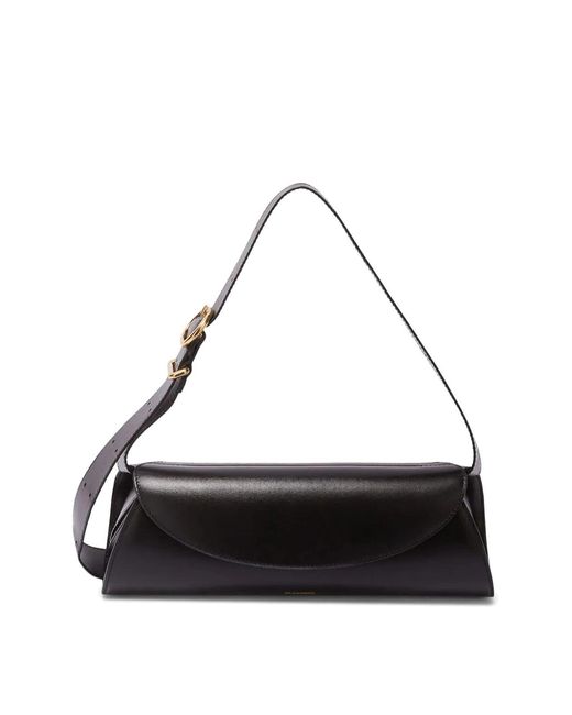 Jil Sander Black Cannolo Small Shoulder Bag
