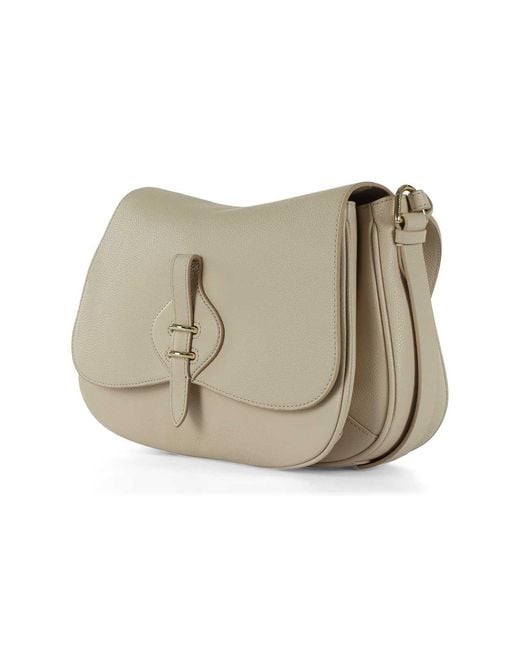 Coccinelle Gray Handbag Micro Grainy Sandshell Sandshell