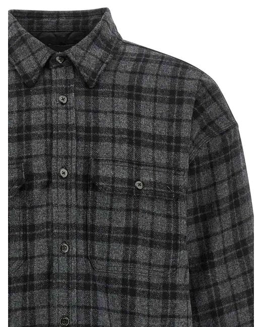 Willy Chavarria Gray Padded Overshirt for men