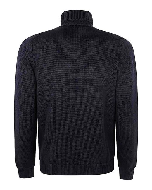 Nuur Blue Long Sleeves Turtle Neck for men