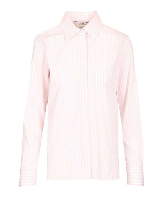 Max Mara Pink Striped Shirt