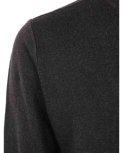 FILIPPO DE LAURENTIIS Black Cashmere Wool Round Neck Sweatshirt for men