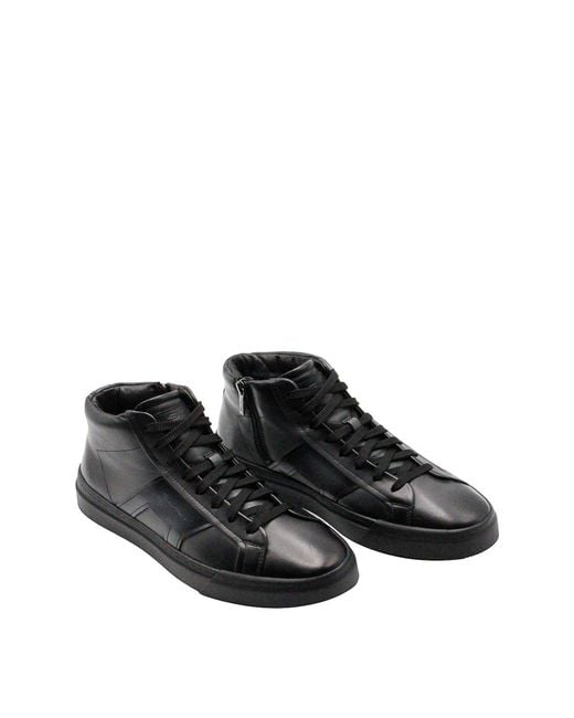 Santoni Black Sneakers for men