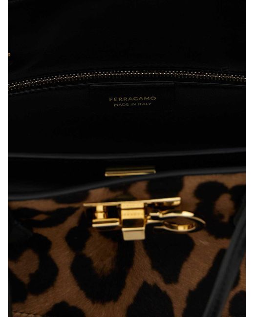 Ferragamo Black New Studio Soft (L) Handbag