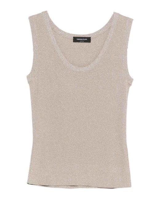 Fabiana Filippi Natural Tank Top