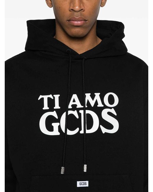 Gcds Black Hoodie for men