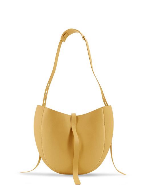 MINOBOSSI White Lizzie Leather Shoulder Bag