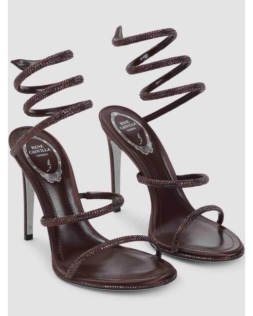 Rene Caovilla Red Ren Caovilla High-Heel Sandal