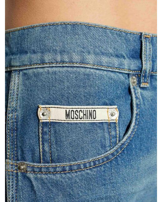 Moschino Blue Cotton Denim With Resin