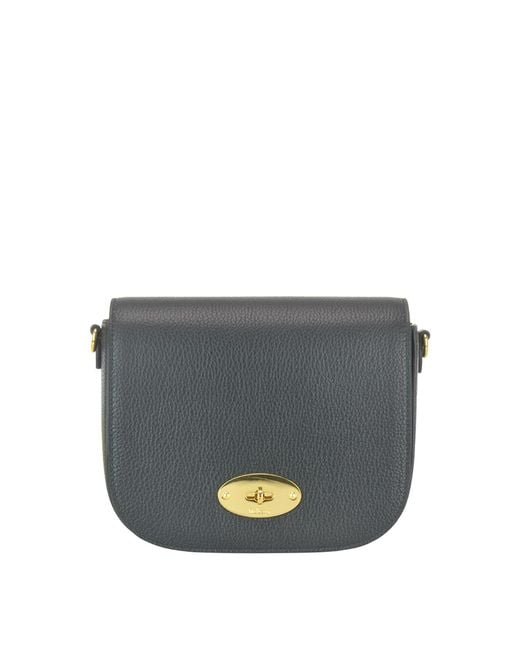 Mulberry Gray Darley Grain Leather Small Bag