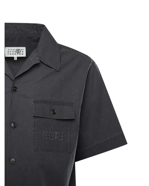 MM6 by Maison Margiela Black Cotton Shirt for men