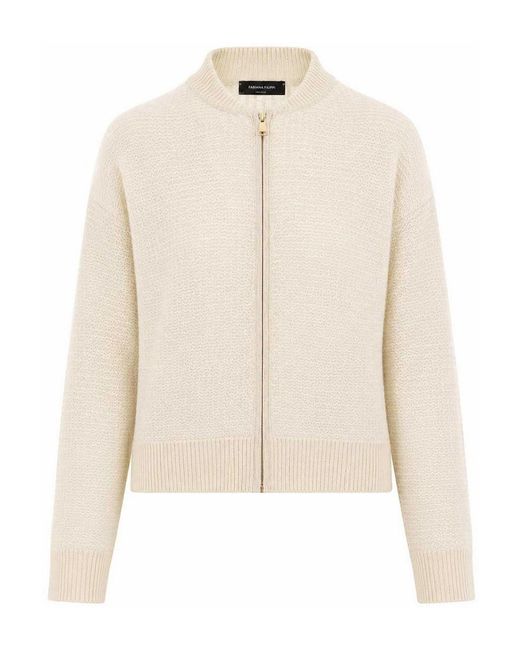 Fabiana Filippi White Zip Up Cardigan