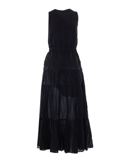 Pinko Black Casarsa Lace-Up Tiered Dress