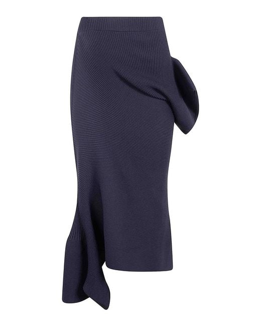 Issey Miyake Blue Life Form Volume Midi Skirt