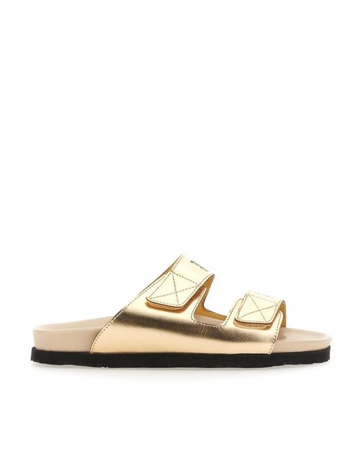 Palm Angels White Sandal With Logo