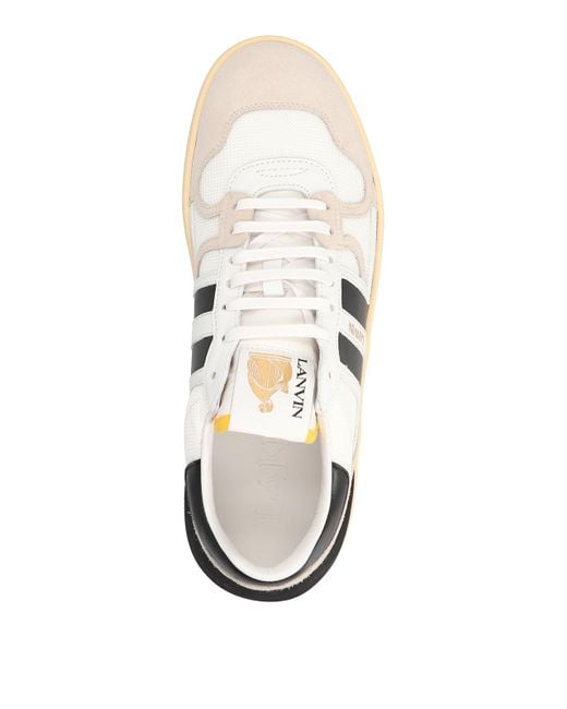Lanvin White Nylon And Leather Sneakers for men