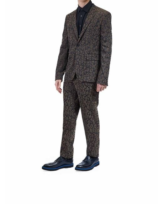 Just Cavalli Gray Completo Animalier for men