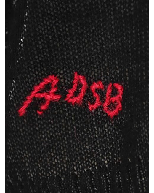 ANDERSSON BELL Black Adsb Kid Mohair Crew-Neck Sweater for men