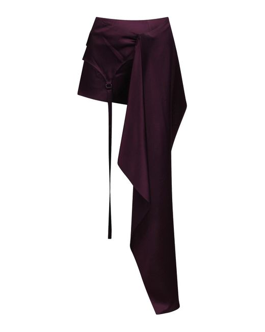 Ssheena Purple Asymmetric Skirt