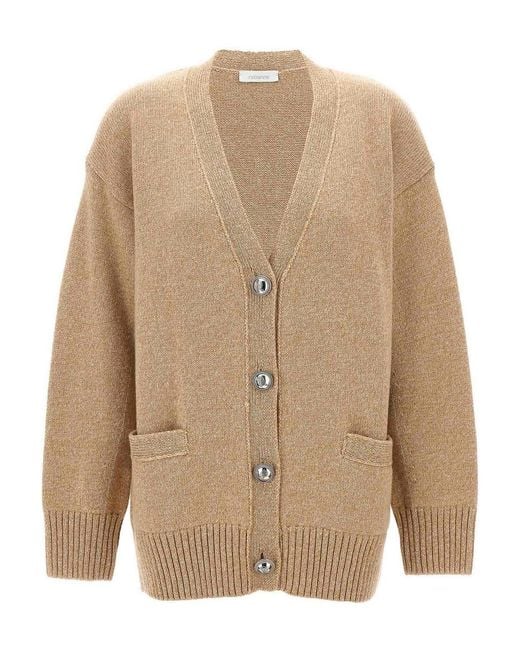 Rabanne Natural Logo Buttons Cardigan