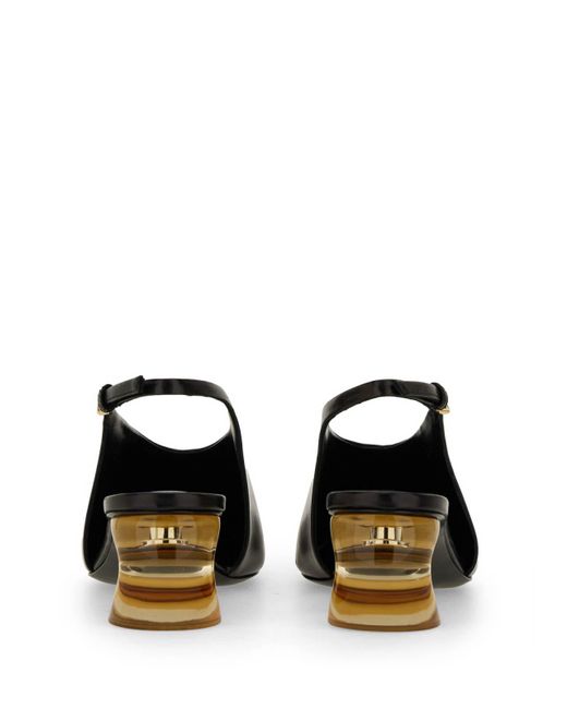 Jil Sander Black Pumps With Contrasting Heels