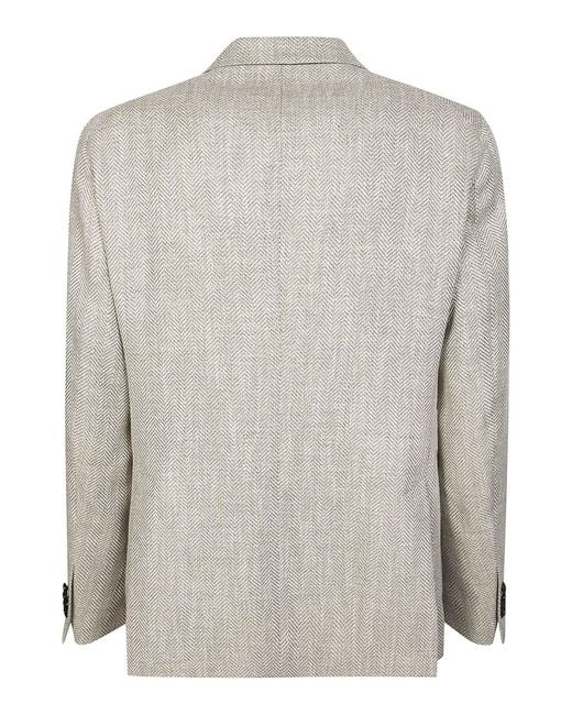 Tagliatore Gray Single-Breasted Jacket for men