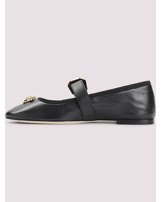 Versace Black Ballerinas