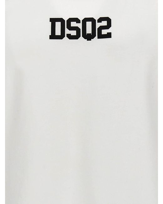DSquared² Gray Logo Print Tank Top for men
